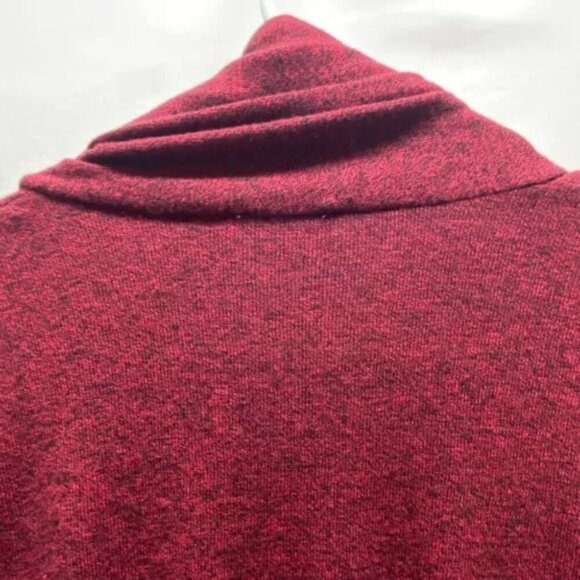 Express Open Cardigan Women's Medium Maroon Black Heathered Ladies Long Sleeve - Picture 7 of 11